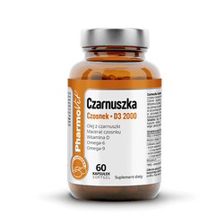 Pharmovit Czarnuszka czosnek +D3 2000 60kaps