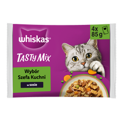 Whiskas Tasty Mix Wybór Szefa Kuchni sos 4x 85g