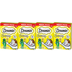 Dreamies Creamy z serem i z kocimiętką 4x 12x 10g